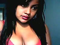 Webcam solo video with enchanting Indian gal exposing her body