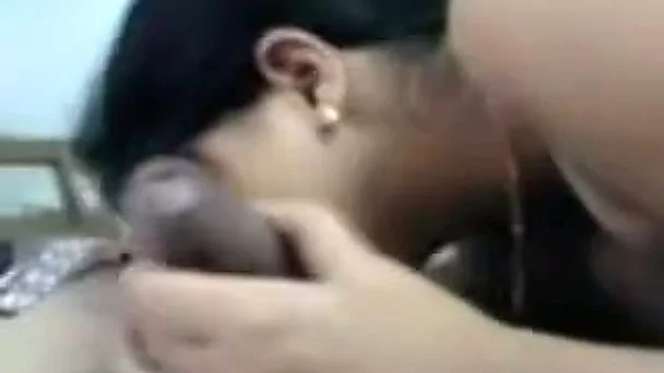 Chunky Indian slut strips and sucks a cock in a toilet