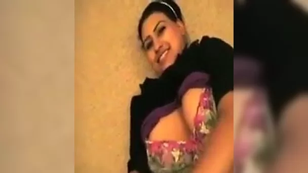Chubby amateur milf rubs her lover's dick and kneads her big tits
