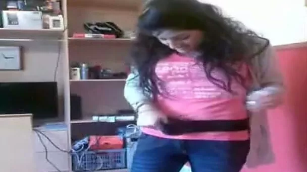 Exotic amateur teen strips and fingers her snatch in webcam solo