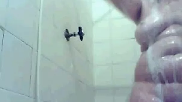 Fine home video with my chubby GF taking a shower