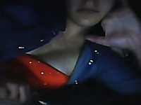 Leslie the webcam slut shows her natural tits with big nipples