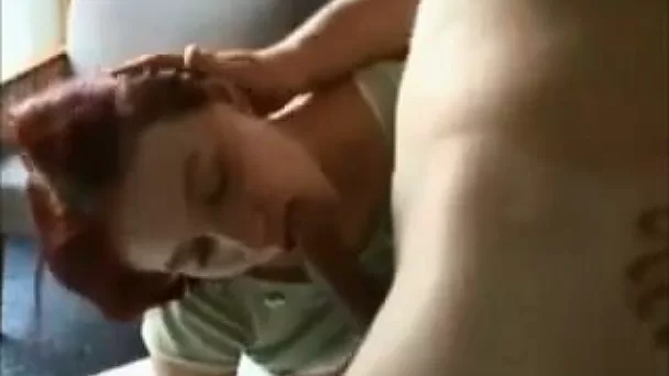 Full-bosomed redhead works on my dick and enjoys it doggystyle