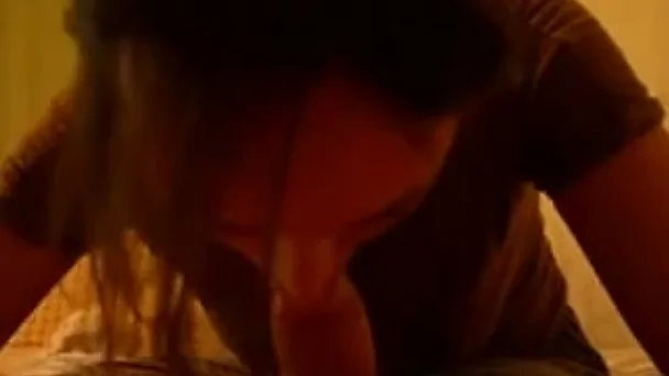Kinky amateur chick doesn't want to stop sucking my dick