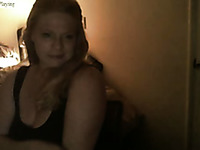 Webcam solo scene with blonde milf flashing her boobies
