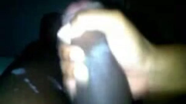My lovely ebony girlfriend helping me release cumshot deposit