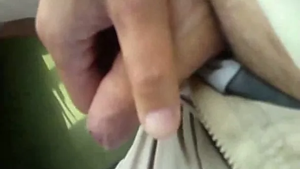 Kinky masturbation time at the train - stroking my small cock