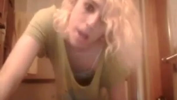 Me, stripping in front of a webcam and stretching my ass