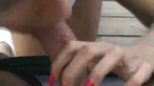 Brown-haired neighbour admires me with her cock-sucking skills