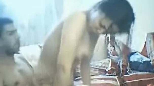 Egyptian skinny chick with small titties gets fucked by two dudes