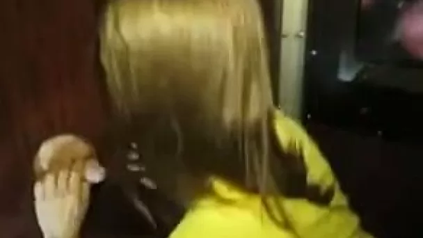 Homemade gloryhole playtime for my skinny white girlfriend