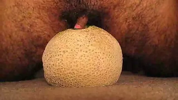 Filthy hairy wife of mine rubs her huge clit all over her round sex toy
