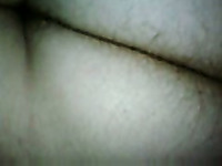 Closeup homemade video of my husband's big hairy ass in bed