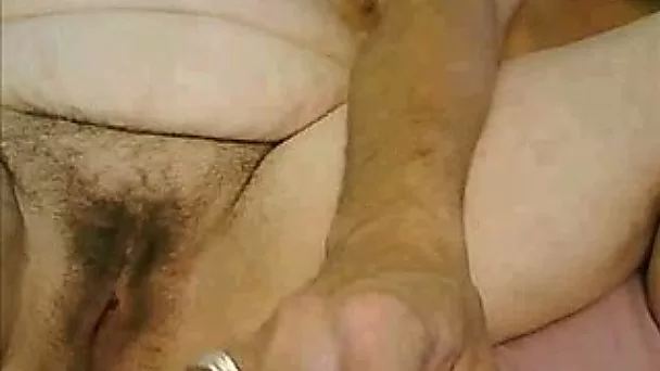 Webcam show with my lazy BBW wife exposing her dirty hairy cunt