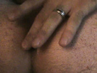 Closeup homemade video of my husband fingering his ass while cumming