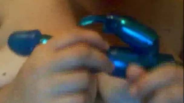 Bossy BBW wife fucks her fat pussy with vibrator on self taped video
