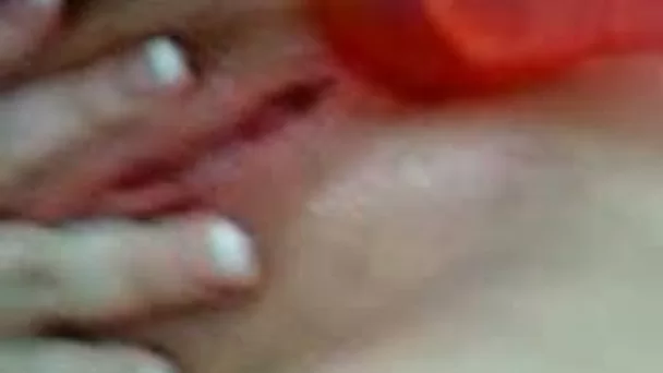 Stuffing and teasing my soaking wet pussy with a dildo