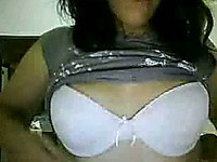 Chunky latina brunette milfie has amazing tits on webcam