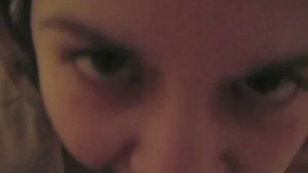 Cute and sexy girlfriend giving me blowjob on POV private sex video