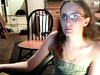 Nerdy webcam skank toys and fists her big fucked up twat