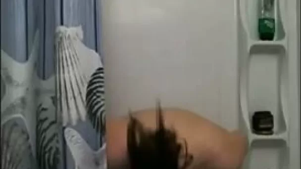 Hot amateur brunette white girl masturbated in the bathroom