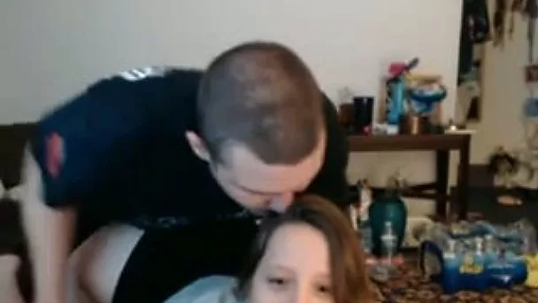 Chubby young man is having fun with his busty girlfriend