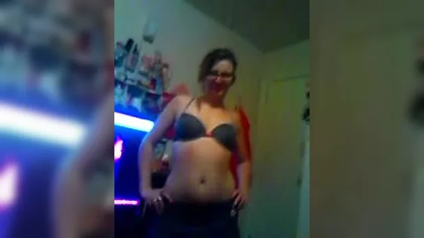 Playful girlfriend shows her butt to tease me before blowjob