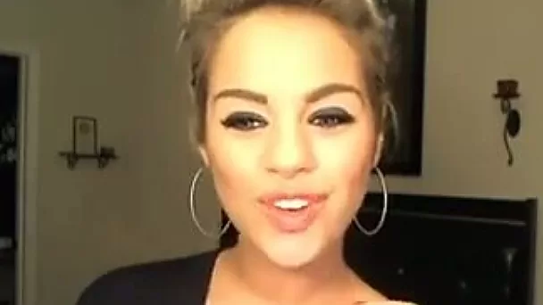 Exquisite and majestic spinner ready to undress for her fan