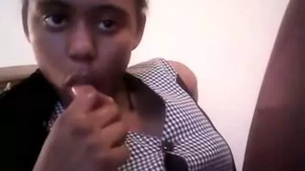 Cute and sweet black girl flashes her snapper on webcam