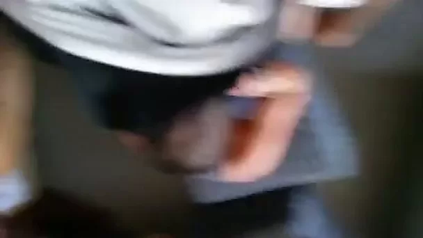 Submissive white girlfriend jiggles my balls and blows my dick