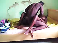 Nailing my African long legged babe onmy home video