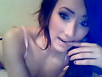 Lovely brunette girl Lily mastubates on webcam only