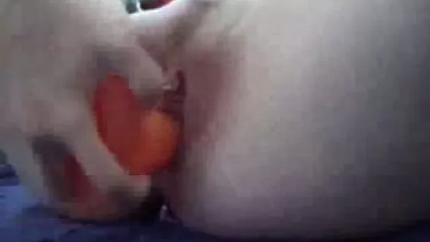 Nice furry tail plug and a big dildo for my freaky action