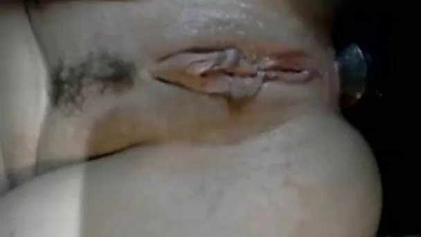 Flabby and big black dick gapes my pink butthole in missionary position