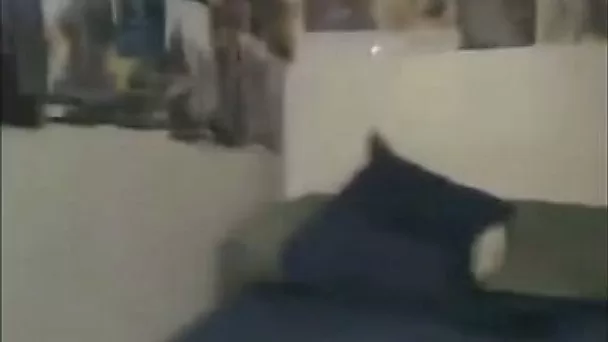Horny college girlfriend bouncing on my cock in my dorm room