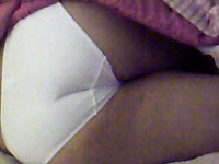 Nice closeup view of my sleeping wife's huge round ass in white undies