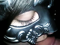 My masked BBW beauty gives me hot and sensual blowjob