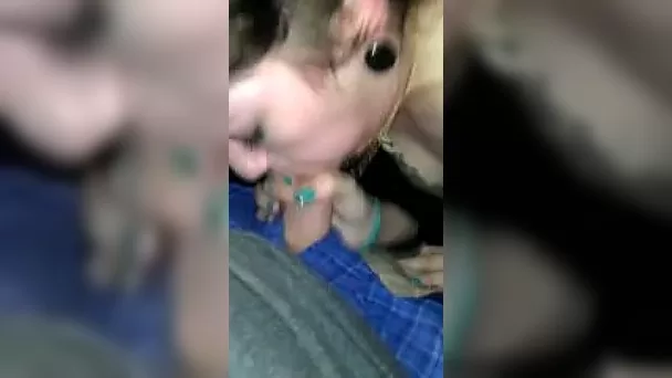 My kinky brunette nympho works on my strong big cock with joy
