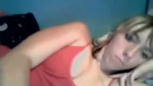 Spoiled light haired buxom nympho was fingerfucking her wet slit