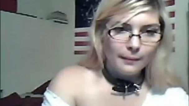 Blonde amateur white cutie flashes her small tits