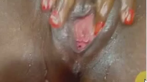 Wondrous black pussy of my voracious wifey must be tickled daily