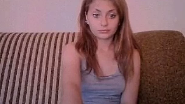 Hot amateur Russian babe with pale skin sexy ass on webcam