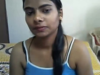 Kinky amateur slender Hindu chick stripteases and flashes tits on webcam