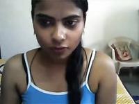 Hot dark skin juicy cutie shows off in front of webcam