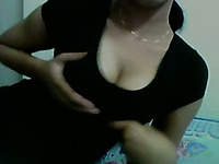 Sensational boob show from amateur Desi girl on webcam