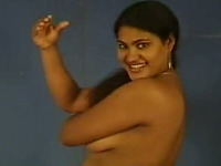 Indian chubby amateur black head shows off her boobies on camera