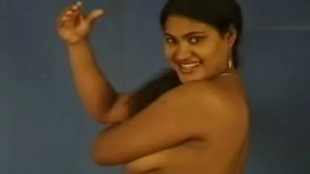 Indian chubby amateur black head shows off her boobies on camera