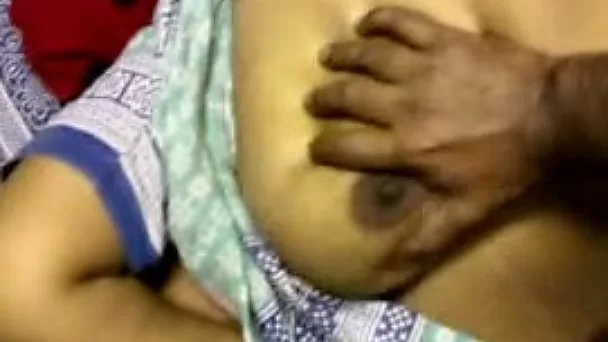 Dude fingers his wifey's ugly cunt and plays with her boobies on cam