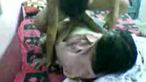 Busty and adorable Indian girl riding her man on webcam