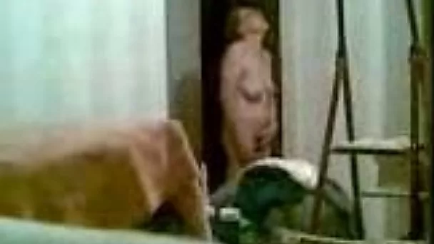 Peeking on my neighbor's 68 years old grandma walking at her house naked